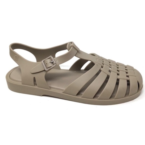 😀🍀🔥Melissa - Tan/Taupe Possession Scented Jelly Fisherman Sandals - 10 - Picture 5 of 7